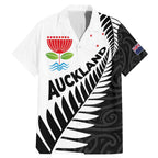 New Zealand Auckland Family Matching Mermaid Dress and Hawaiian Shirt Auckland's Emblem and Silver Ferns - Maori Art Tattoo