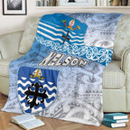 New Zealand Nelson Blanket Nelson's Flag and Seal - Maori Art Tattoo
