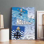 New Zealand Nelson Canvas Wall Art Nelson's Flag and Seal - Maori Art Tattoo