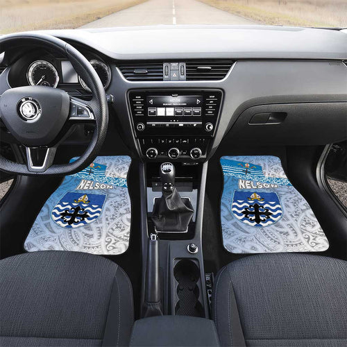 New Zealand Nelson Car Mats Nelson's Flag and Seal - Maori Art Tattoo