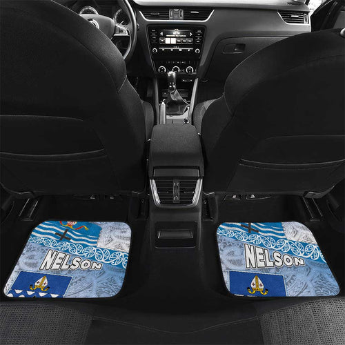 New Zealand Nelson Car Mats Nelson's Flag and Seal - Maori Art Tattoo