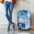New Zealand Nelson Luggage Cover Nelson's Flag and Seal - Maori Art Tattoo