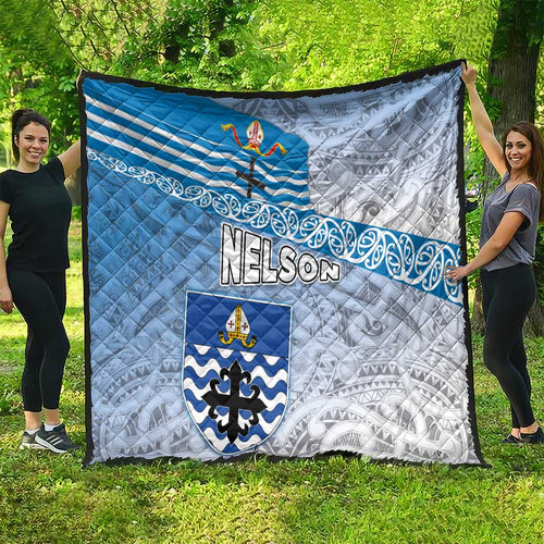 New Zealand Nelson Quilt Nelson's Flag and Seal - Maori Art Tattoo