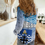 New Zealand Nelson Women Casual Shirt Nelson's Flag and Seal - Maori Art Tattoo