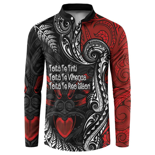 Aotearoa Toitu Te Tiriti Button Sweatshirt New Zealand Honour the Treaty - Te Tiriti Is Us