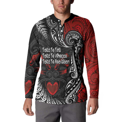 Aotearoa Toitu Te Tiriti Button Sweatshirt New Zealand Honour the Treaty - Te Tiriti Is Us