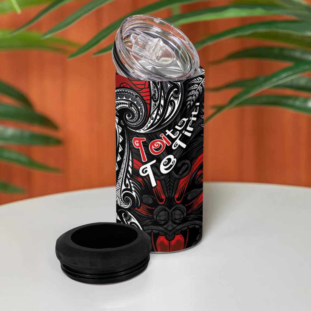 Aotearoa Toitu Te Tiriti 4 in 1 Can Cooler Tumbler New Zealand Honour the Treaty - Te Tiriti Is Us