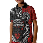 Aotearoa Toitu Te Tiriti Kid Polo Shirt New Zealand Honour the Treaty - Te Tiriti Is Us
