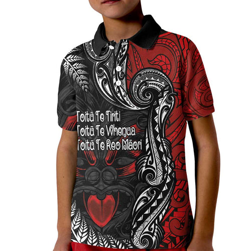 Aotearoa Toitu Te Tiriti Kid Polo Shirt New Zealand Honour the Treaty - Te Tiriti Is Us