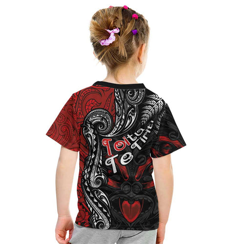 Aotearoa Toitu Te Tiriti Kid T Shirt New Zealand Honour the Treaty - Te Tiriti Is Us