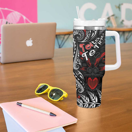 Aotearoa Toitu Te Tiriti Tumbler With Handle New Zealand Honour the Treaty - Te Tiriti Is Us