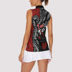 Aotearoa Toitu Te Tiriti Women Sleeveless Polo Shirt New Zealand Honour the Treaty - Te Tiriti Is Us