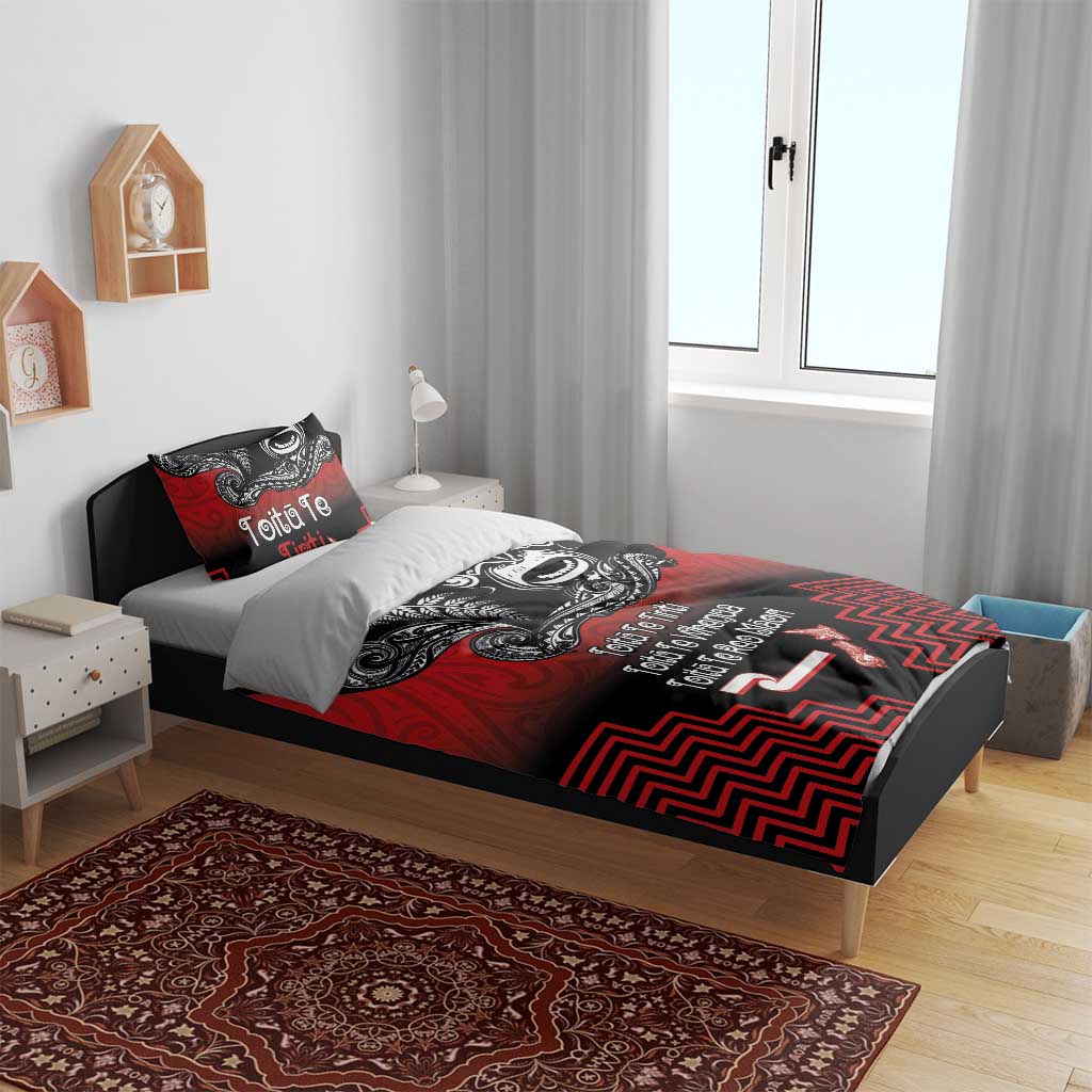 Aotearoa Toitu Te Tiriti Bedding Set New Zealand Honour the Treaty - Fight Together
