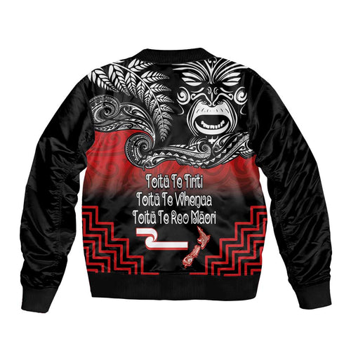 Aotearoa Toitu Te Tiriti Bomber Jacket New Zealand Honour the Treaty - Fight Together