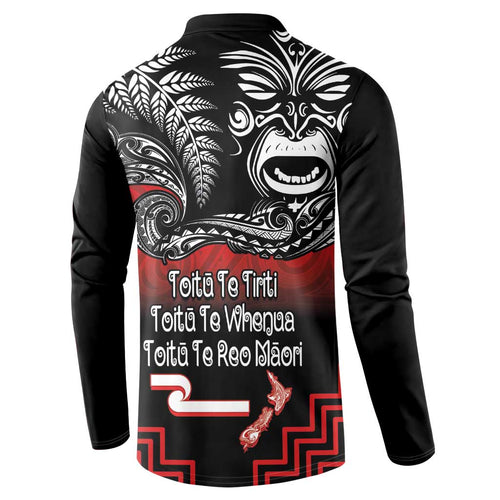 Aotearoa Toitu Te Tiriti Button Sweatshirt New Zealand Honour the Treaty - Fight Together