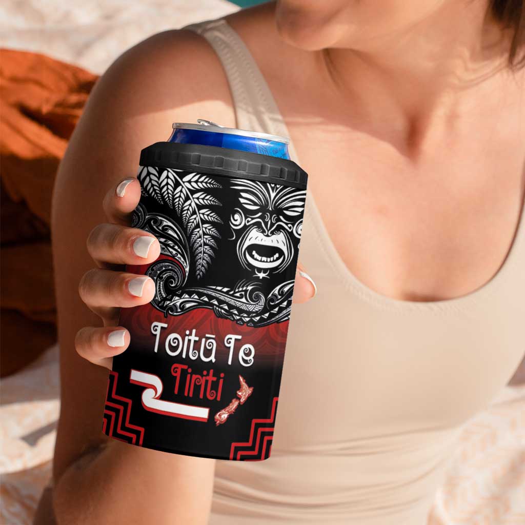 Aotearoa Toitu Te Tiriti 4 in 1 Can Cooler Tumbler New Zealand Honour the Treaty - Fight Together
