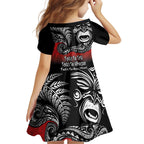 Aotearoa Toitu Te Tiriti Kid Short Sleeve Dress New Zealand Honour the Treaty - Fight Together