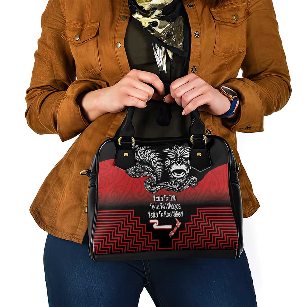 Aotearoa Toitu Te Tiriti Shoulder Handbag New Zealand Honour the Treaty - Fight Together