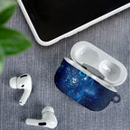 Aotearoa New Zealand New Year AirPods Case Tribal Koru Tattoo Blue Galaxy Maori Silver Fern