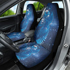 Aotearoa New Zealand New Year Car Seat Cover Tribal Koru Tattoo Blue Galaxy Maori Silver Fern