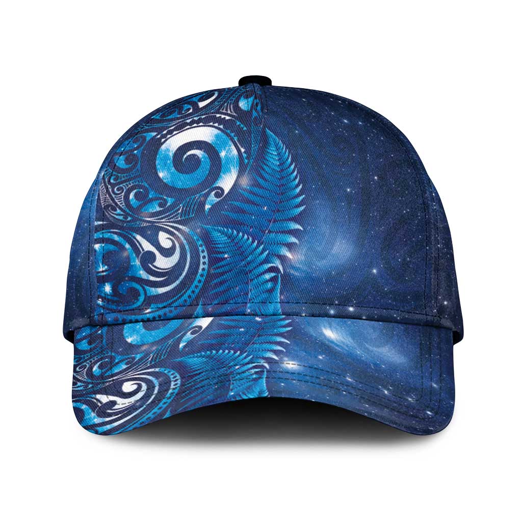 Aotearoa New Zealand New Year Classic Cap Tribal Koru Tattoo Blue Galaxy Maori Silver Fern