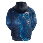 Aotearoa New Zealand New Year Hoodie Tribal Koru Tattoo Blue Galaxy Maori Silver Fern