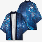 Aotearoa New Zealand New Year Kimono Tribal Koru Tattoo Blue Galaxy Maori Silver Fern