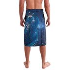 Aotearoa New Zealand New Year Lavalava Tribal Koru Tattoo Blue Galaxy Maori Silver Fern