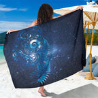 Aotearoa New Zealand New Year Sarong Tribal Koru Tattoo Blue Galaxy Maori Silver Fern
