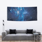 Aotearoa New Zealand New Year Tapestry Tribal Koru Tattoo Blue Galaxy Maori Silver Fern