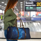 Aotearoa New Zealand New Year Travel Bag Tribal Koru Tattoo Blue Galaxy Maori Silver Fern