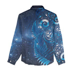 Aotearoa New Zealand New Year Women Casual Shirt Tribal Koru Tattoo Blue Galaxy Maori Silver Fern