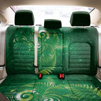 Aotearoa New Zealand New Year Back Car Seat Cover Tribal Koru Tattoo Green Galaxy Maori Silver Fern