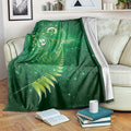 Aotearoa New Zealand New Year Blanket Tribal Koru Tattoo Green Galaxy Maori Silver Fern