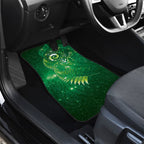 Aotearoa New Zealand New Year Car Mats Tribal Koru Tattoo Green Galaxy Maori Silver Fern