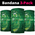 Aotearoa New Zealand New Year Neck Gaiter Tribal Koru Tattoo Green Galaxy Maori Silver Fern