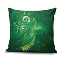 Aotearoa New Zealand New Year Pillow Cover Tribal Koru Tattoo Green Galaxy Maori Silver Fern