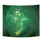 Aotearoa New Zealand New Year Tapestry Tribal Koru Tattoo Green Galaxy Maori Silver Fern
