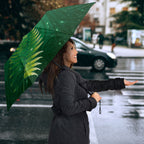 Aotearoa New Zealand New Year Umbrella Tribal Koru Tattoo Green Galaxy Maori Silver Fern