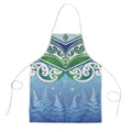 Aotearoa New Zealand New Year Apron Maori Motifs with Silver Fern and Matariki Stars