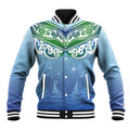 Aotearoa New Zealand New Year Baseball Jacket Maori Motifs with Silver Fern and Matariki Stars