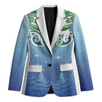 Aotearoa New Zealand New Year Blazer Maori Motifs with Silver Fern and Matariki Stars