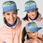 Aotearoa New Zealand New Year Mesh Trucker Cap Maori Motifs with Silver Fern and Matariki Stars