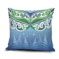 Aotearoa New Zealand New Year Pillow Cover Maori Motifs with Silver Fern and Matariki Stars