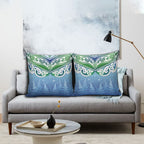 Aotearoa New Zealand New Year Pillow Cover Maori Motifs with Silver Fern and Matariki Stars