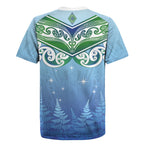 Aotearoa New Zealand New Year Rugby Jersey Maori Motifs with Silver Fern and Matariki Stars