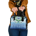 Aotearoa New Zealand New Year Shoulder Handbag Maori Motifs with Silver Fern and Matariki Stars