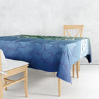 Aotearoa New Zealand New Year Tablecloth Maori Motifs with Silver Fern and Matariki Stars