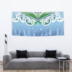 Aotearoa New Zealand New Year Tapestry Maori Motifs with Silver Fern and Matariki Stars