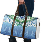 Aotearoa New Zealand New Year Travel Bag Maori Motifs with Silver Fern and Matariki Stars